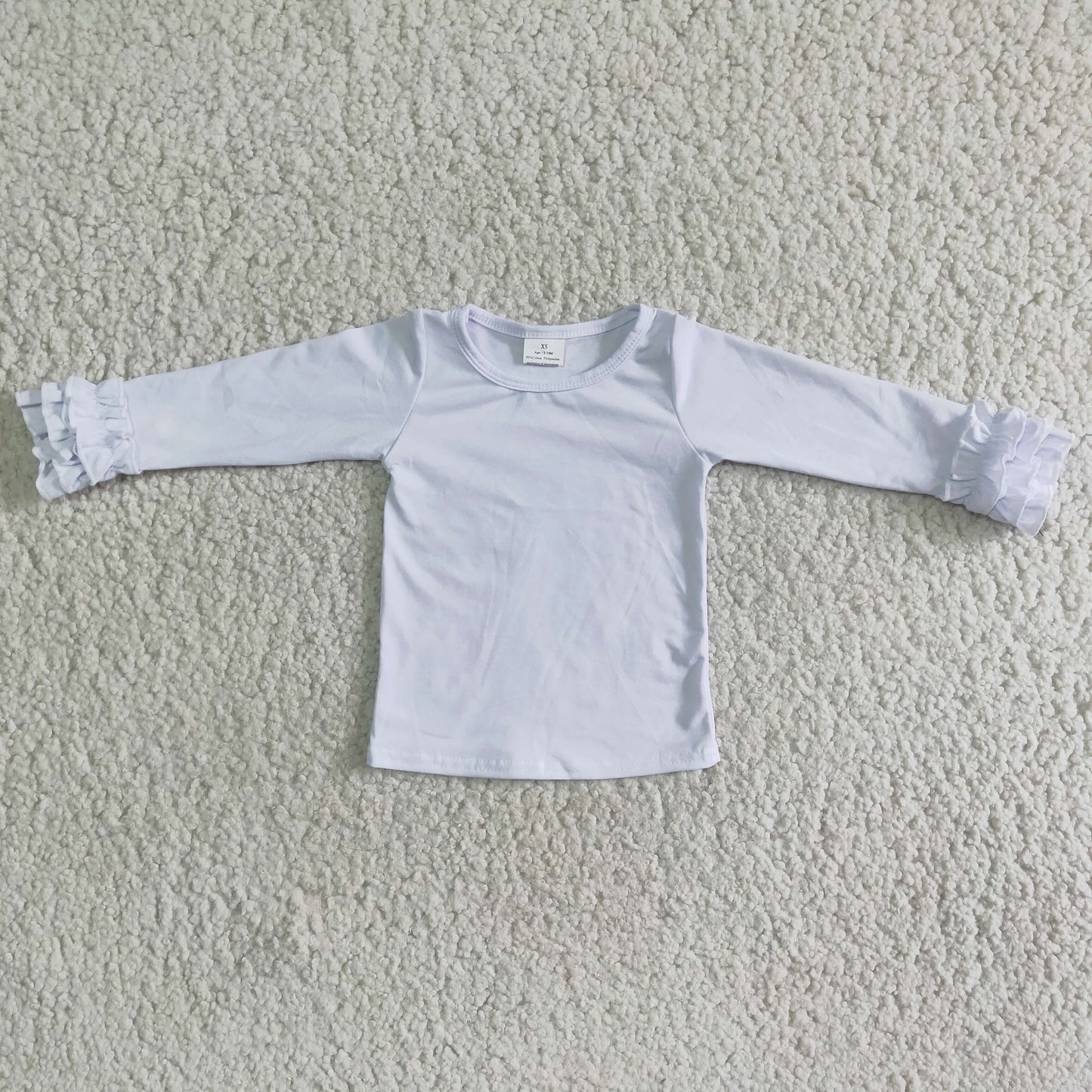 Cotton White Ruffle Shirt