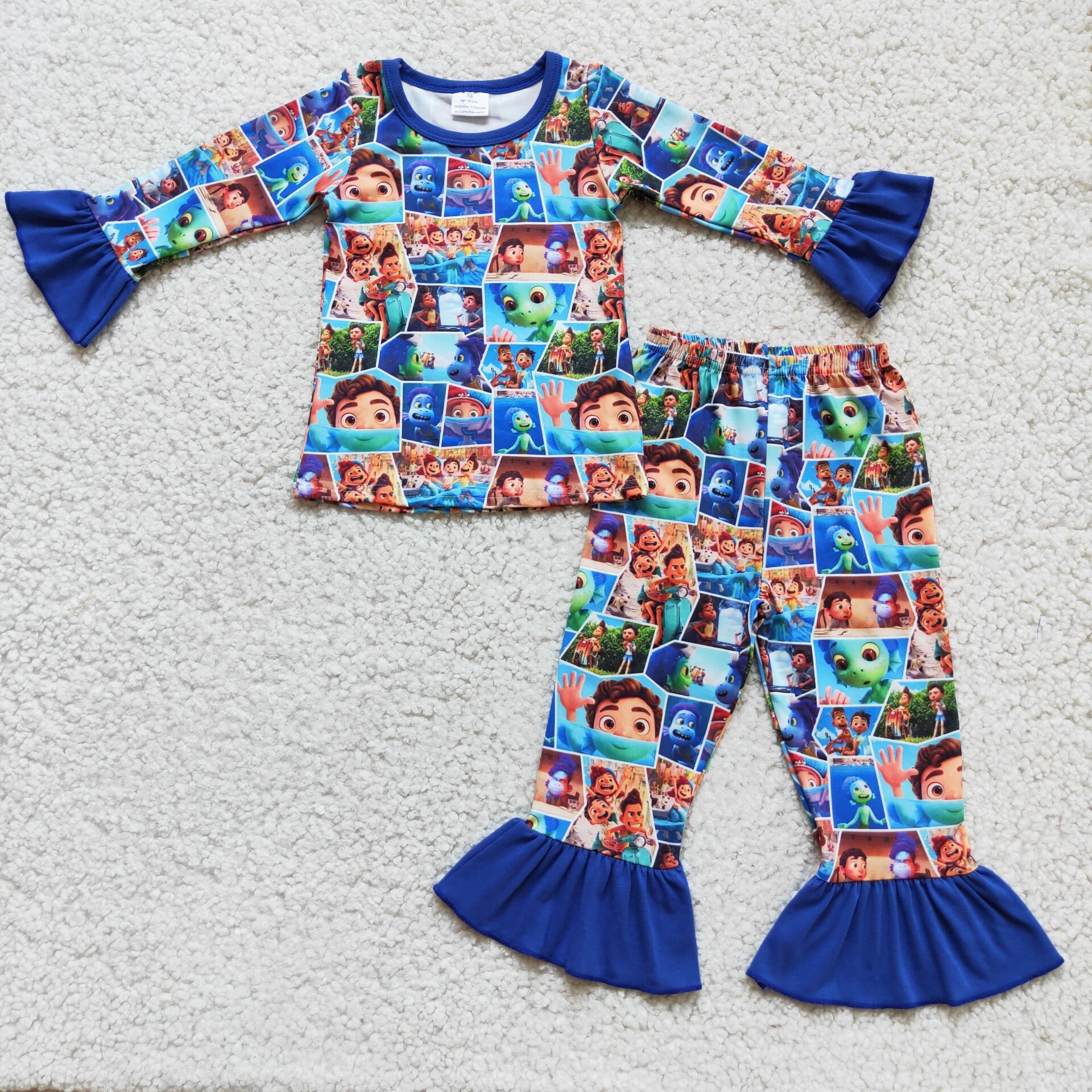 Daily Wear Cute Pajamas Blue Color Pajamas Girl