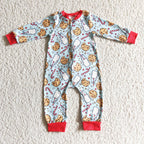 christmas cookies infant boy zip romper
