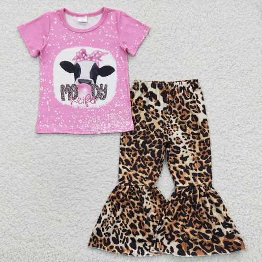 leopard bottom set girls outfits