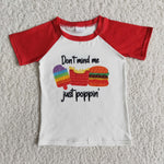 short sleeve red cute poppin shirt boy