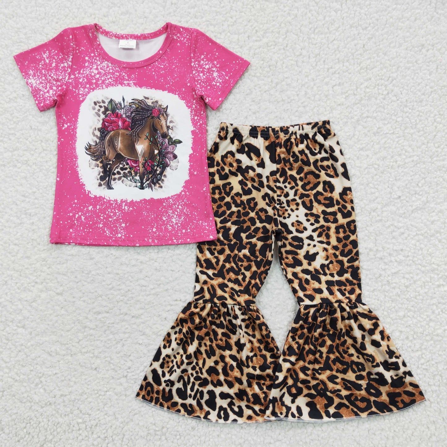 leopard bottom set girls outfits