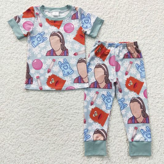 kids clothing ABC teacher pants set spring pajama outfits