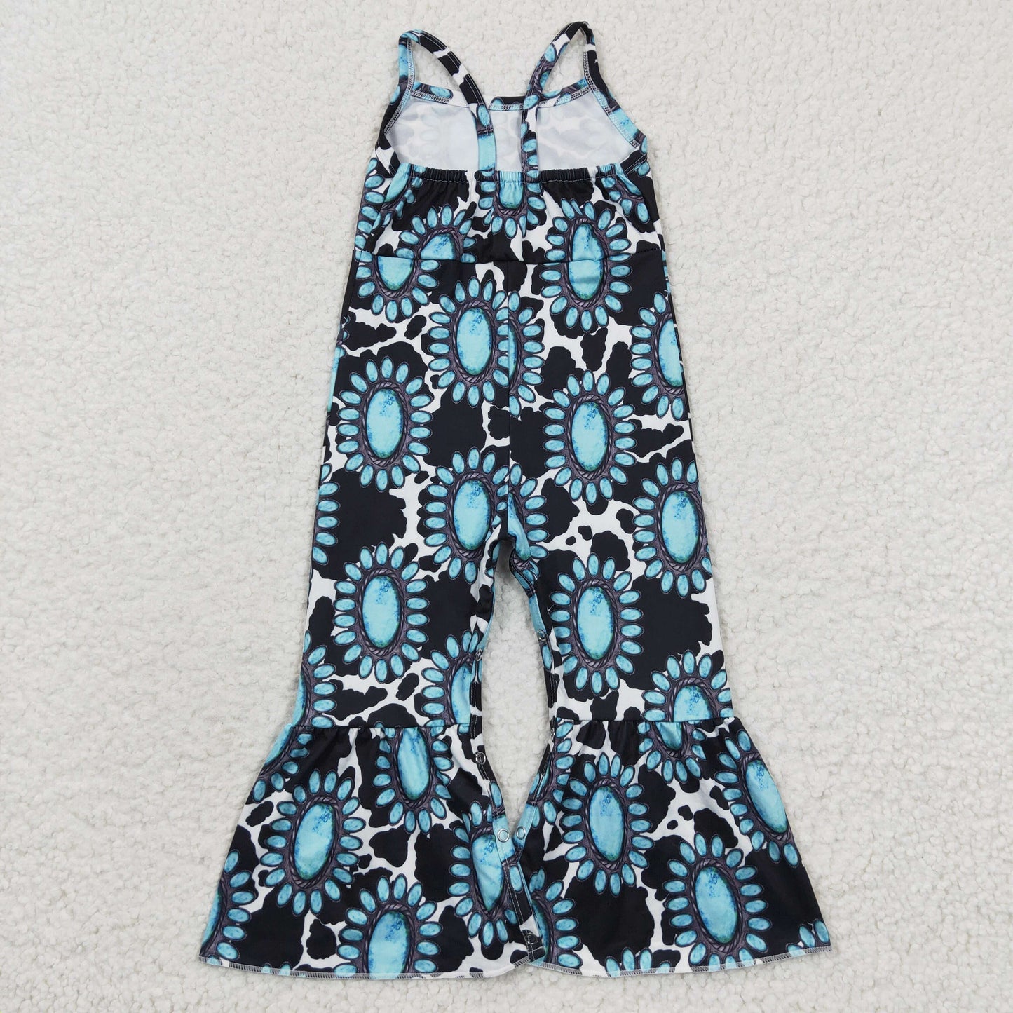 western turquoise pants jumpsuit girl kids clothing
