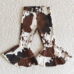 girl's clothing cow denim pants jeans