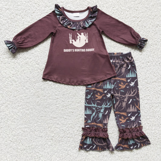 daddy's hunting buddy ruffle pants outfit GLP0303