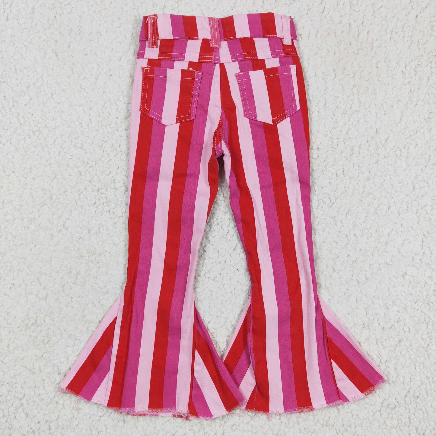 kids pink striped jeans