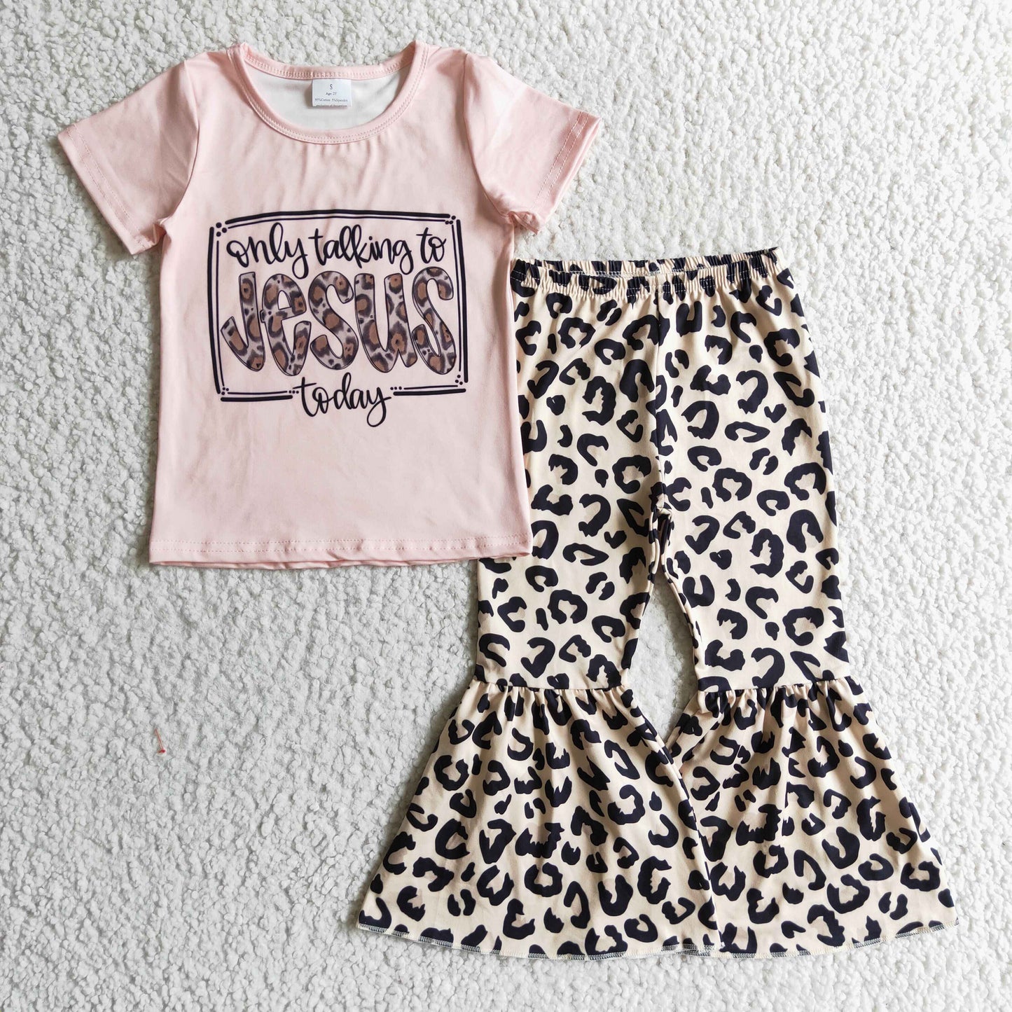 only talking to jesus today leopard girls clothing