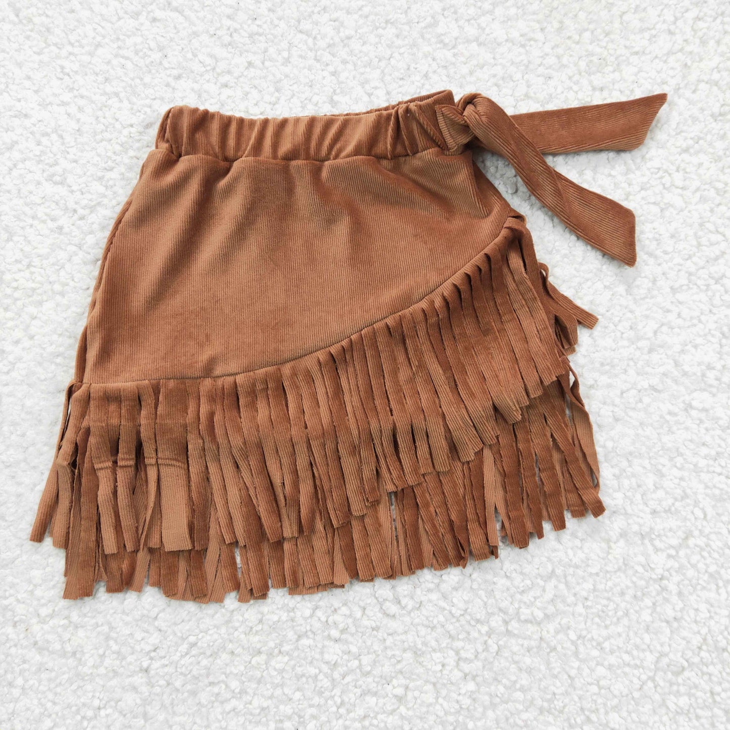 brown tassel girls skirt dress