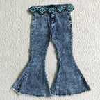 turquoise belt matching jeans
