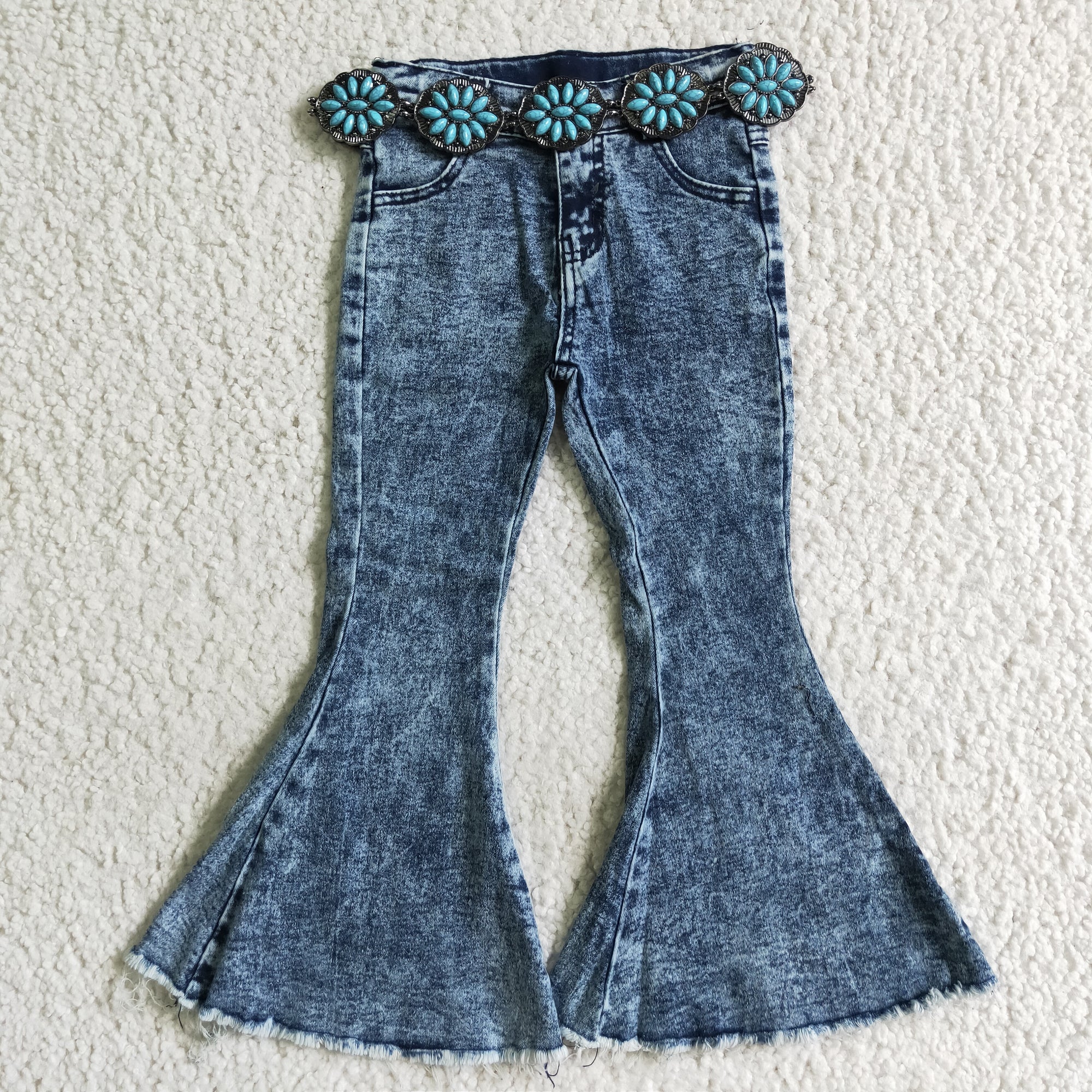 turquoise belt matching jeans