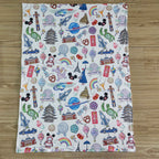 purple park print blanket