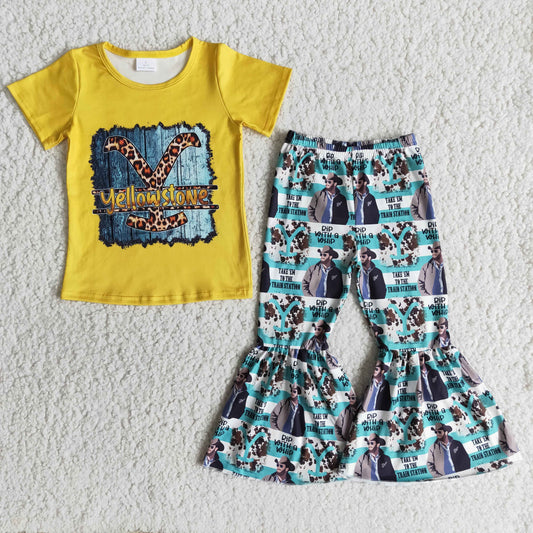 yellowstone outfit pants set for baby girl
