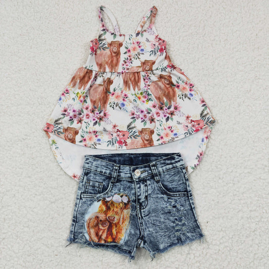 dress top + blue denim shorts outfits