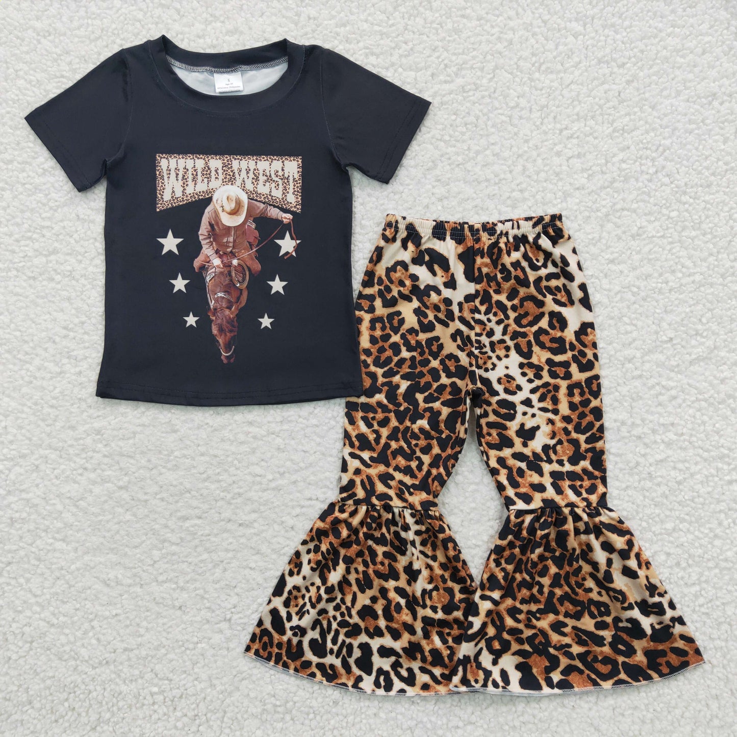 leopard bottom set girls outfits