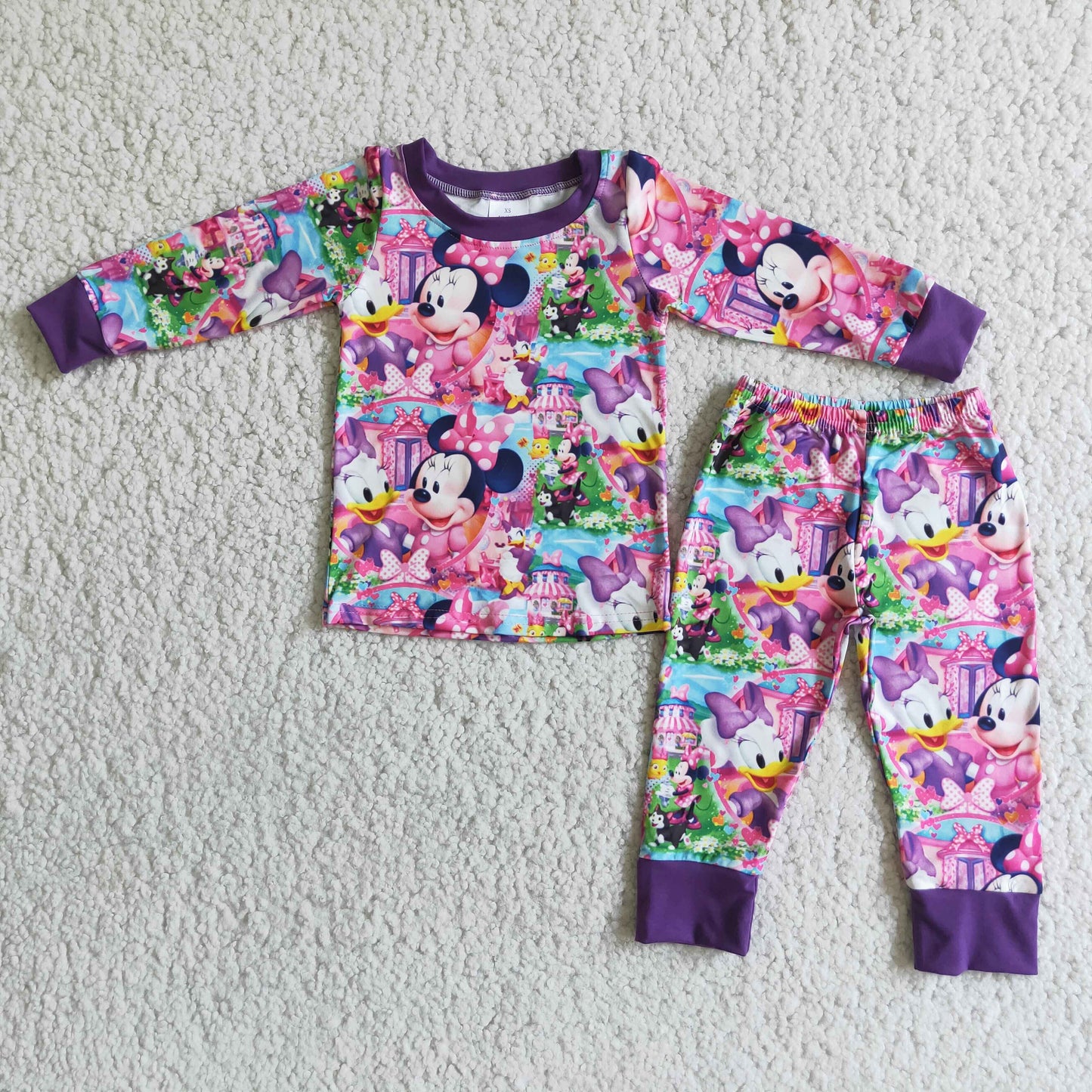 kids purple cartoon pajama