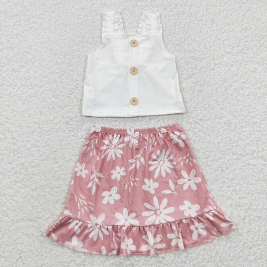 floral skirt set outfit girl's clothing