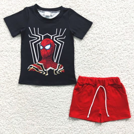 superman red jogger shorts set boy's clothing