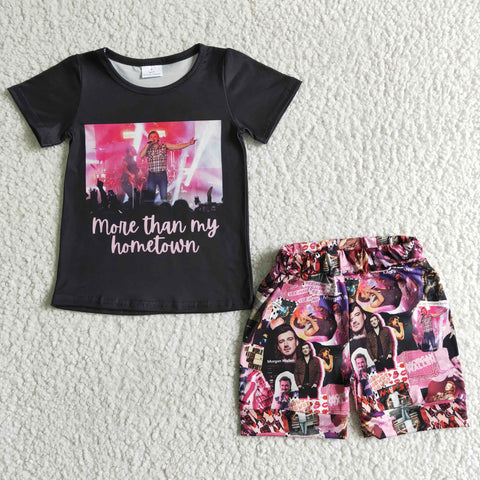 baby girls summer clothing singer shorts set