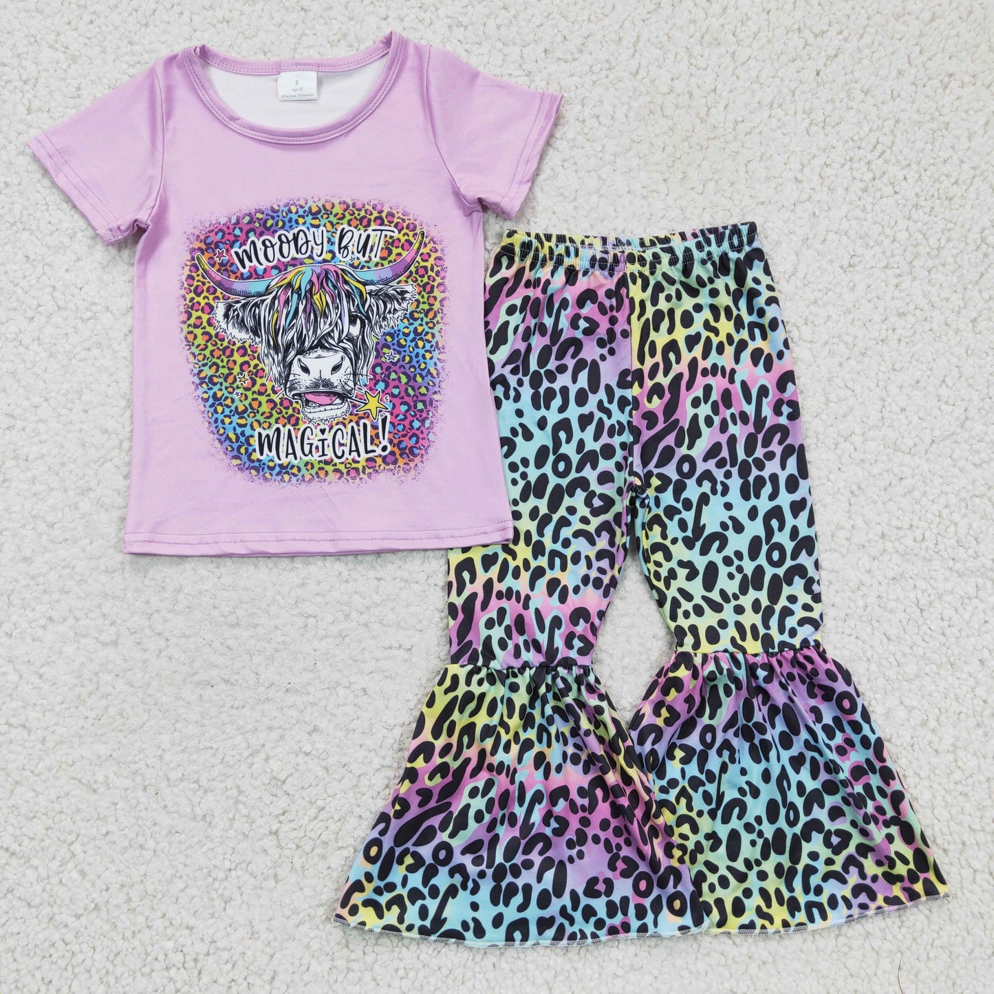 moody but magical rainbow leopard girls clothing