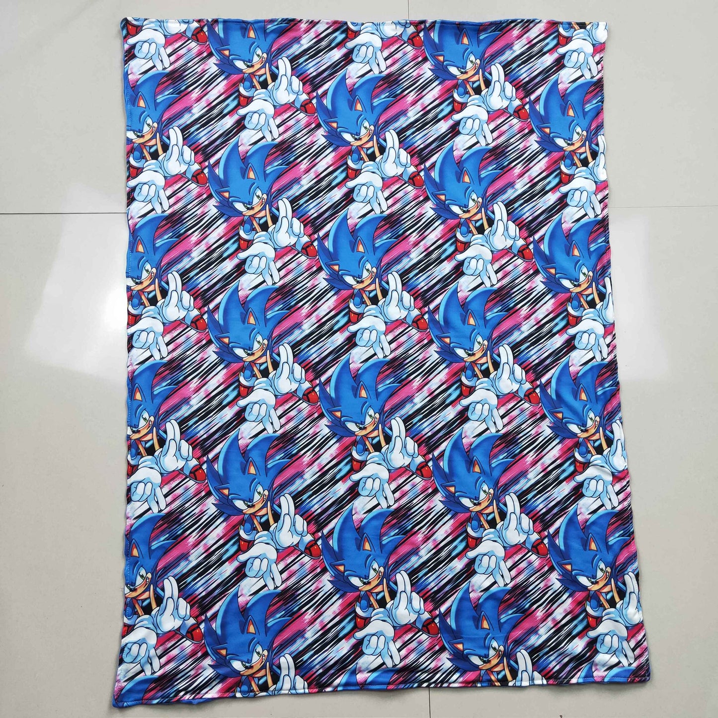 blue cartoon print blanket