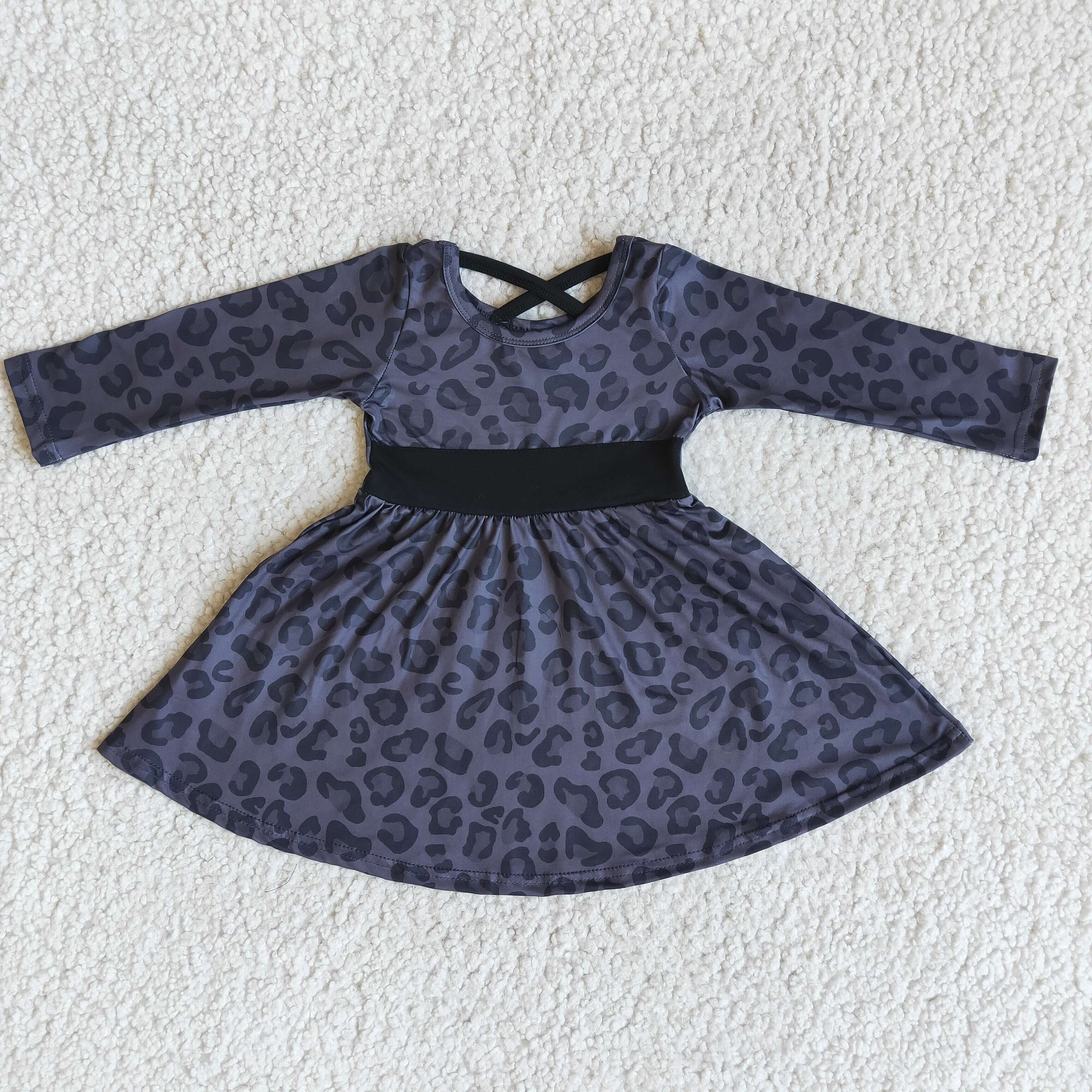 Long sleeve grey cheetah cross dress