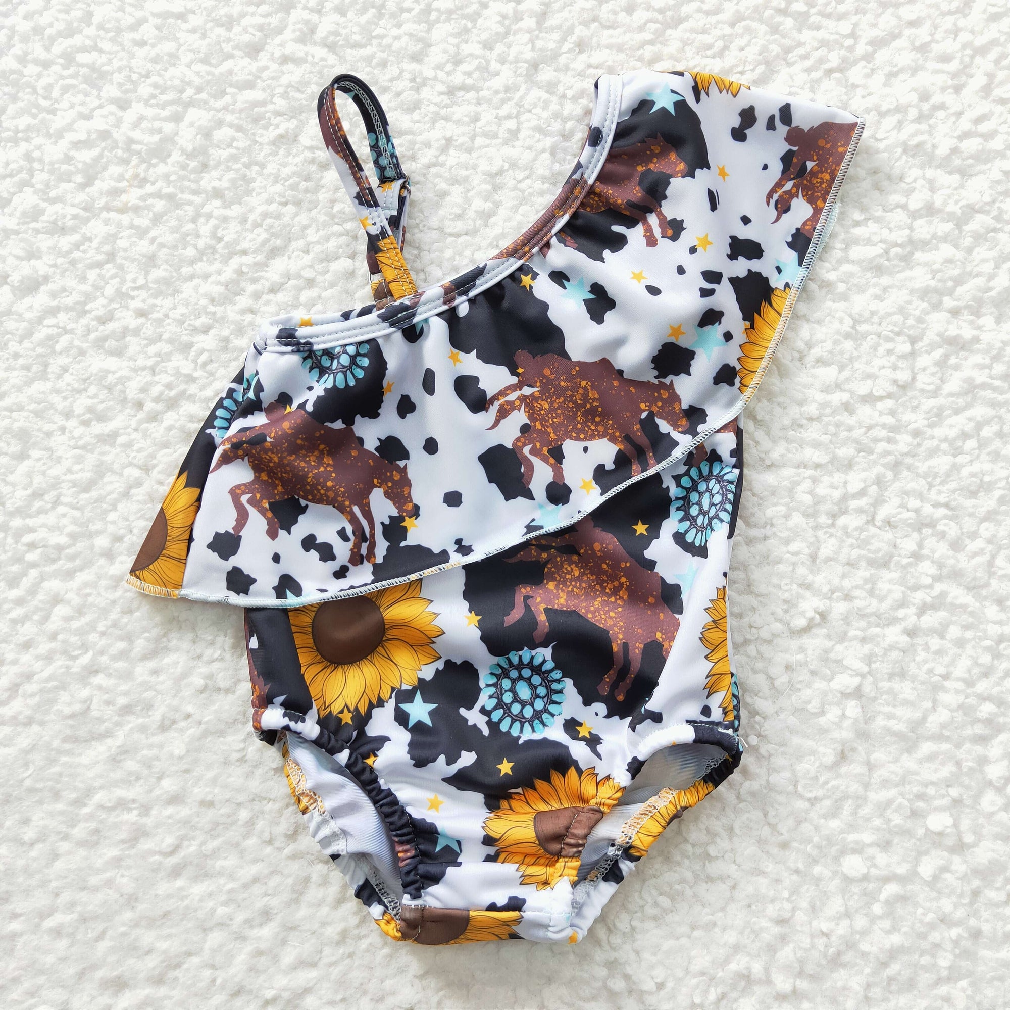 western little girl swimsuit 1pcs beach wear