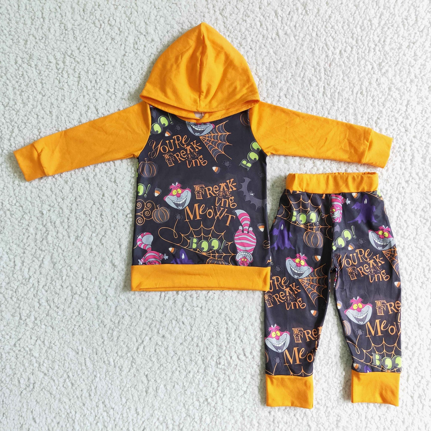 halloween treat boo hoodie outfit boys clothing