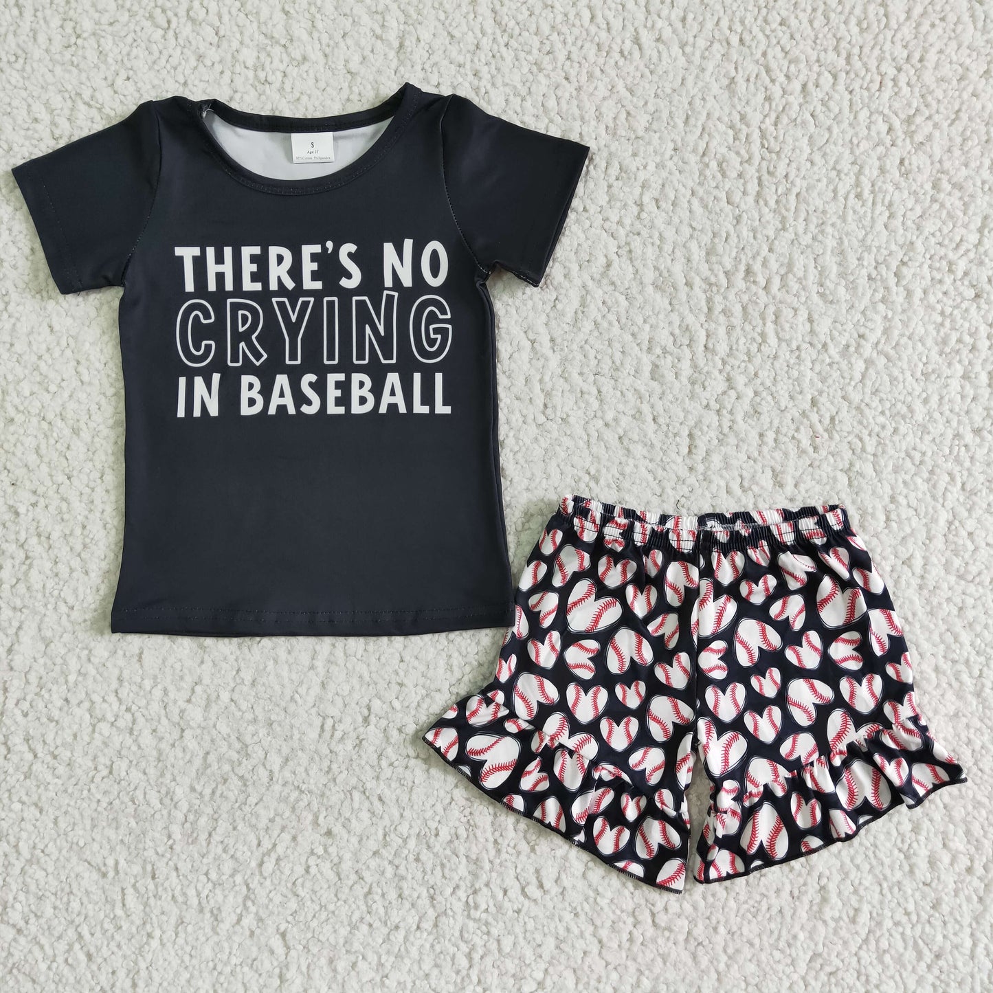 ther's no crying in baseball girl's outfit