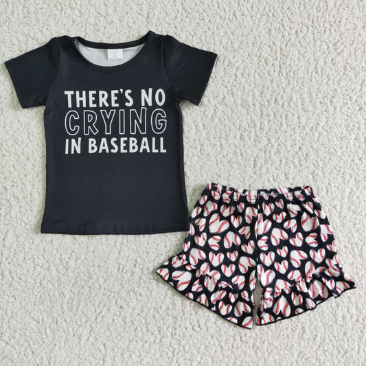 ther's no crying in baseball girl's outfit
