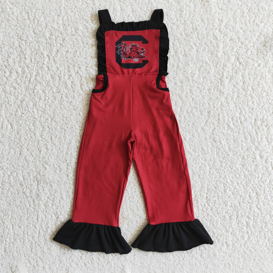 1pcs Red and Black Football Overall