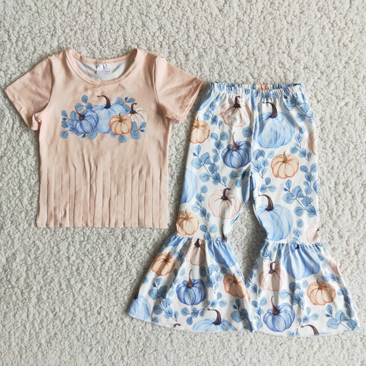 tassel blue pumpkin outfit fall clothing C10-9