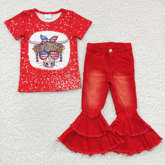 Independence Day 2PCS denim pants set