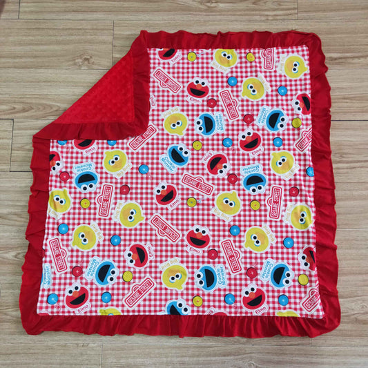 cute red cartoon plaid blanket