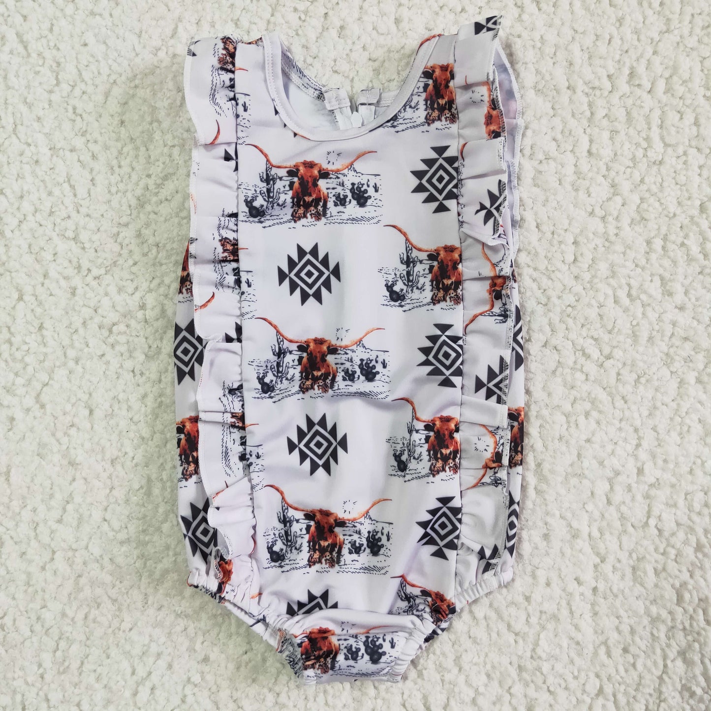 girl's highland zip swimsuit 1pcs swimswear
