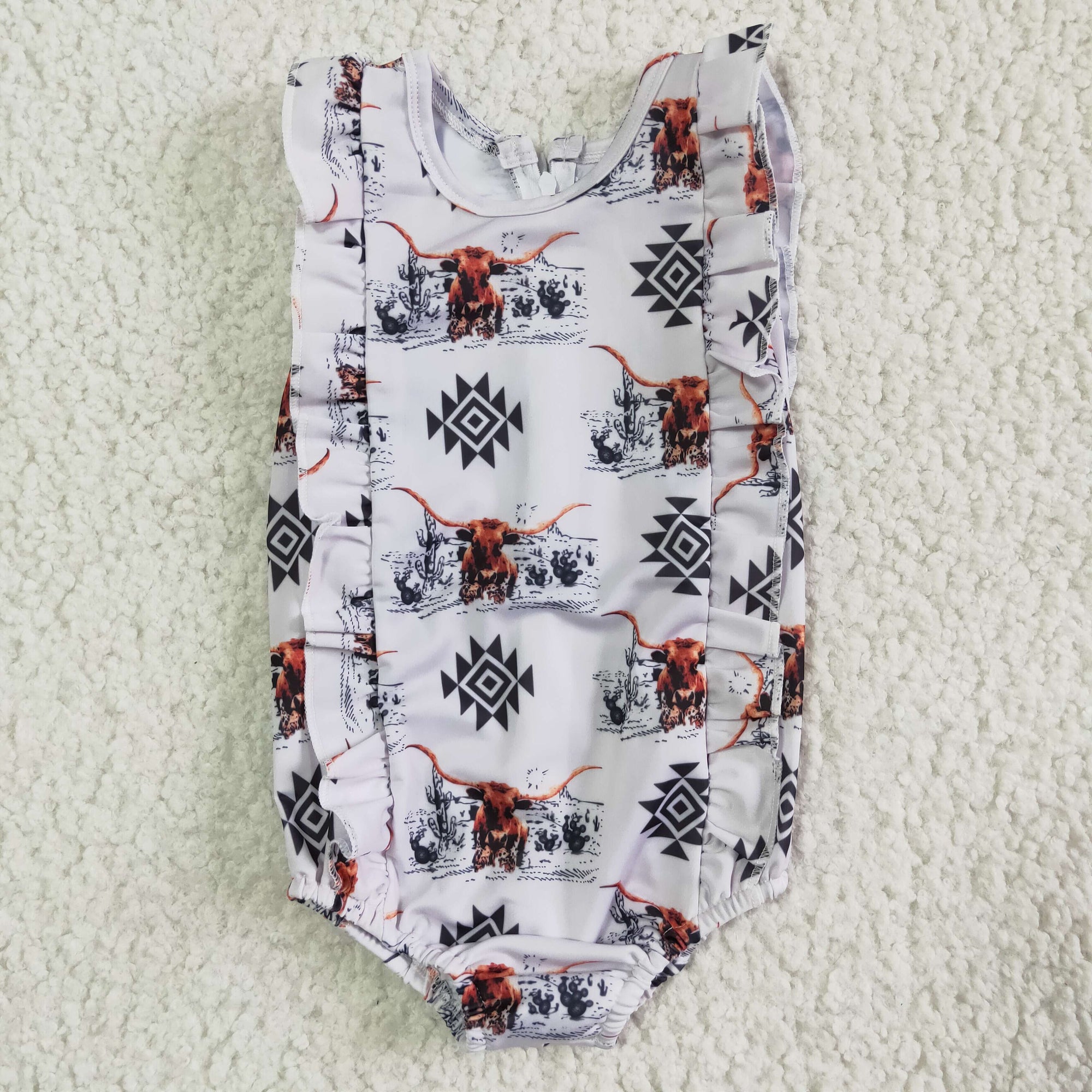 girl's highland zip swimsuit 1pcs swimswear