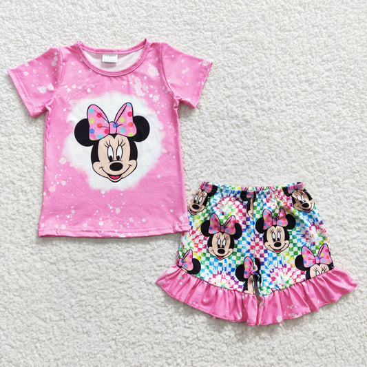 girl cartoon character shorts set outfit