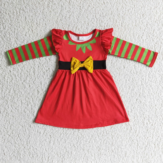 red green stripe dress for christmas