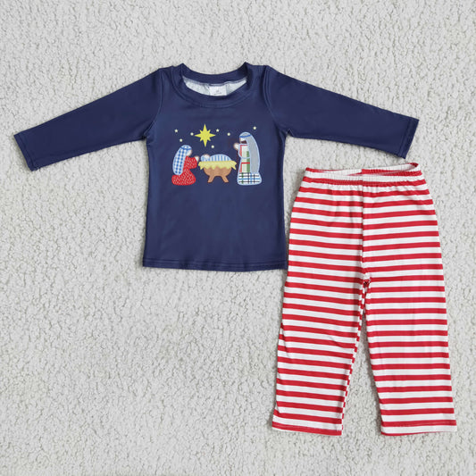 Boy's Outfit Nativity Pants Set 6 A20-17
