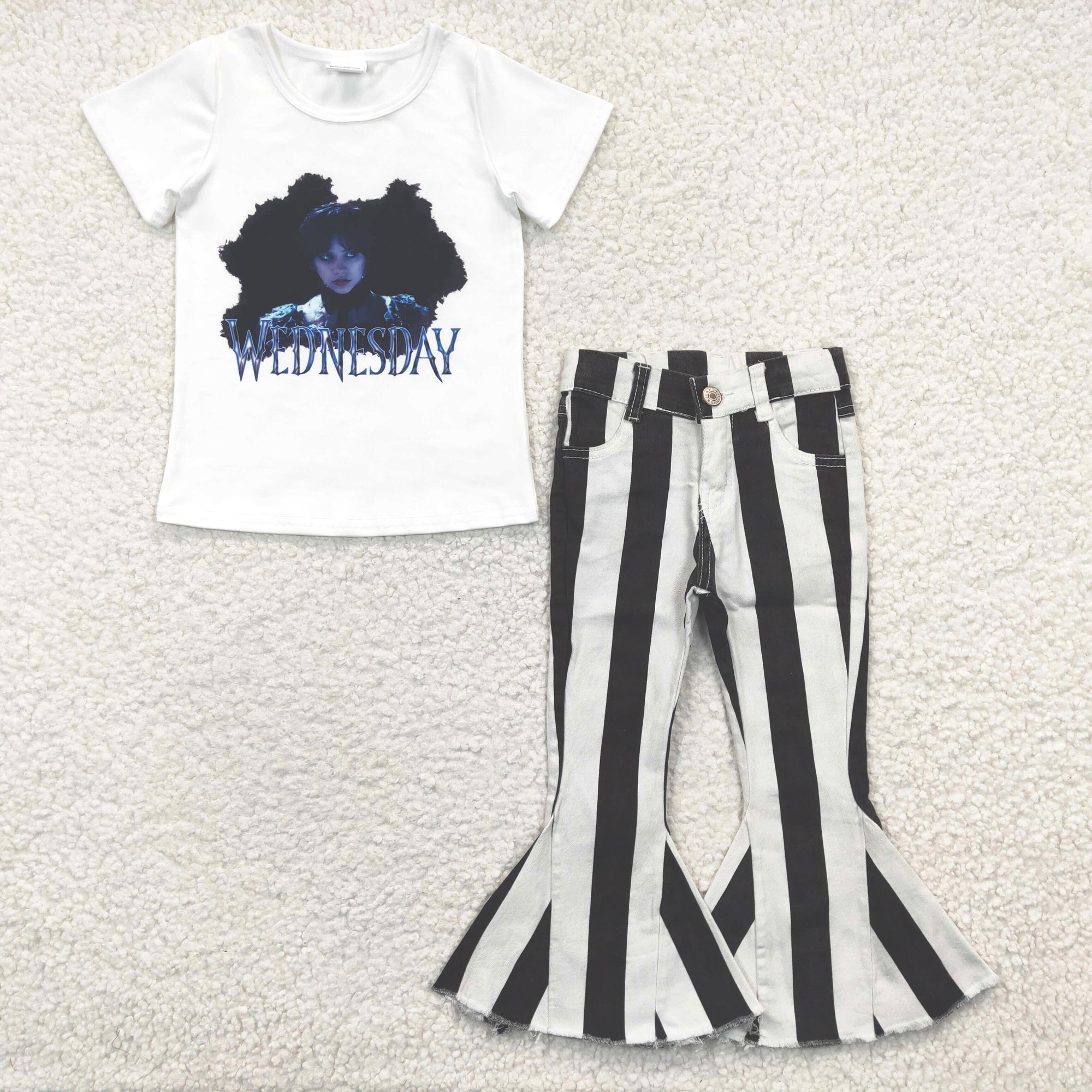 girl clothes white t shirt top tee wednesday