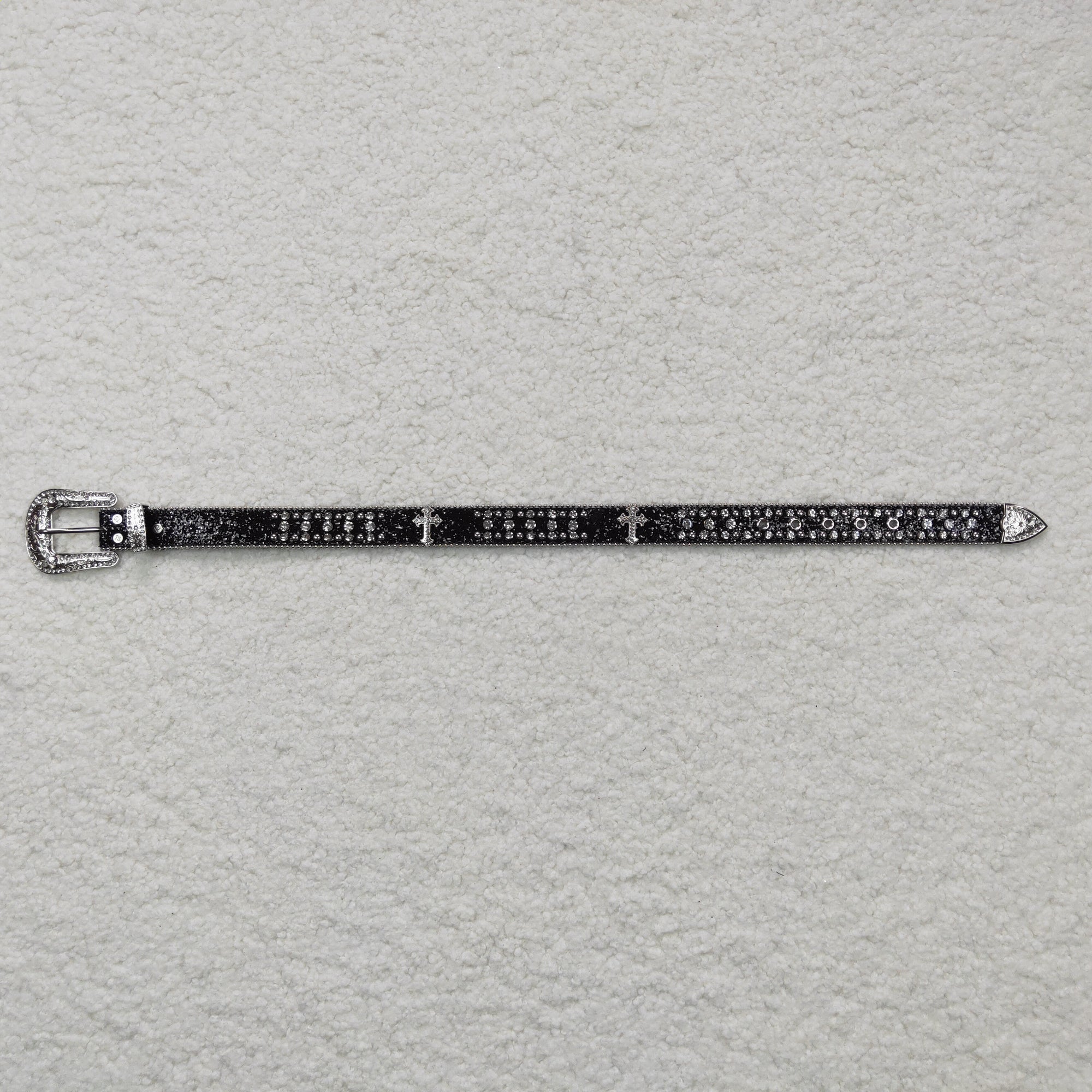 good quality black and white diamond belt