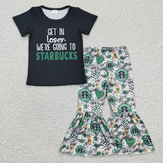 baby girl black white outfit coffee