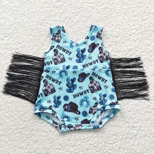 western baby howdy fringe romper infant clothing