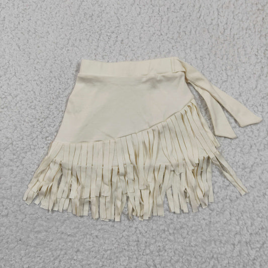 white tassels baby girls western skirt