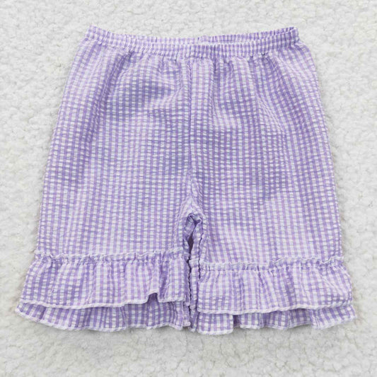 kids clothing purple seersucker bottom shorts
