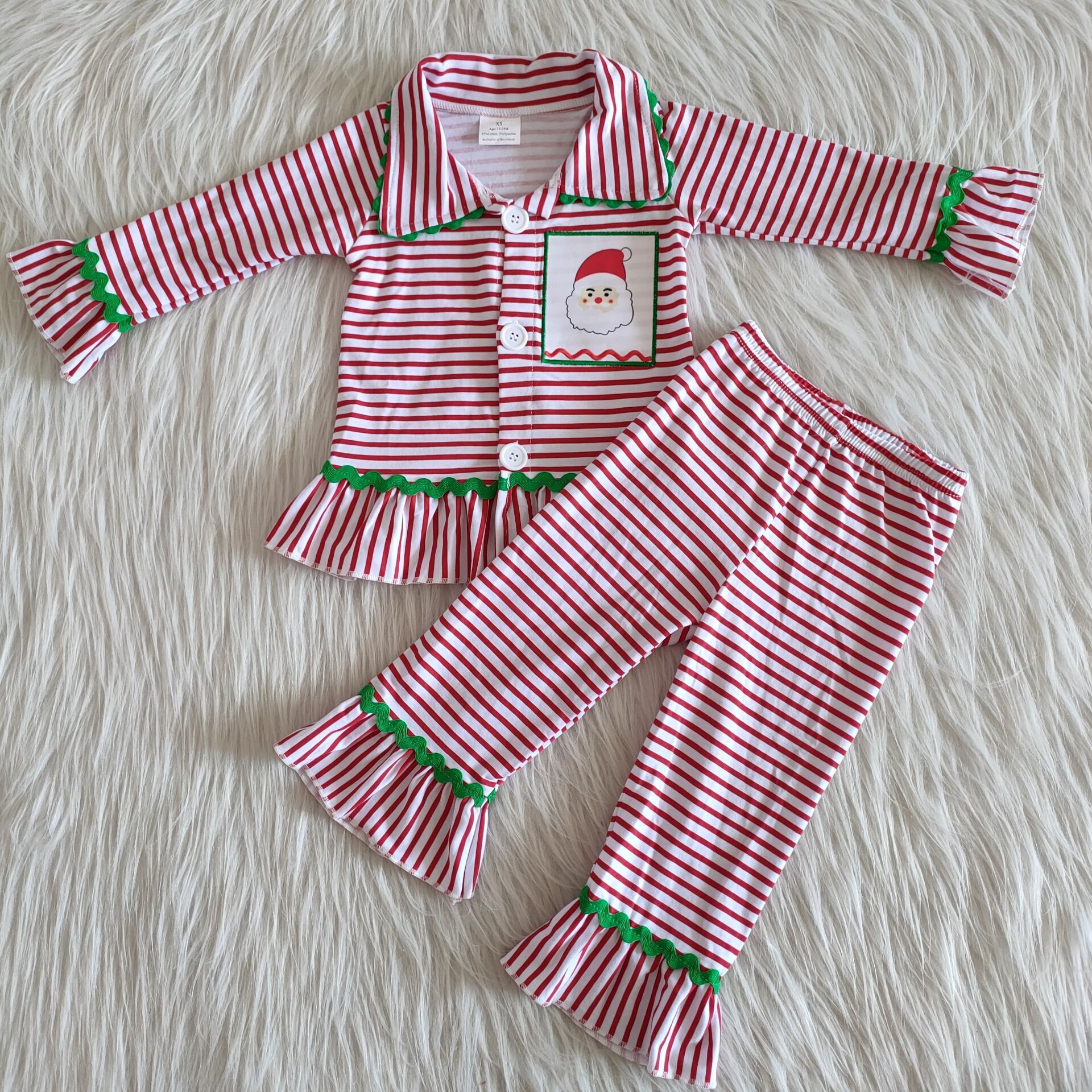 Red strip christmas pajamas outfits