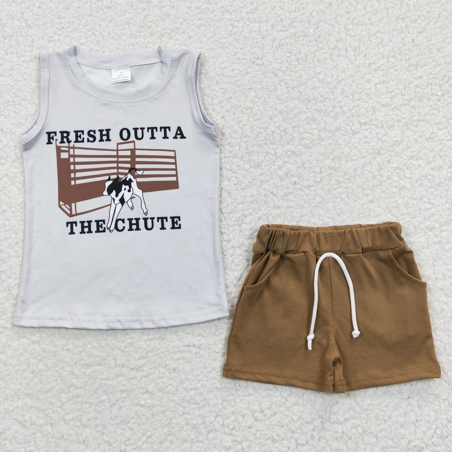 fresh outta the chute shorts set boys outfits