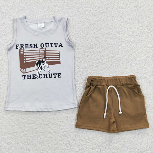 fresh outta the chute shorts set boys outfits