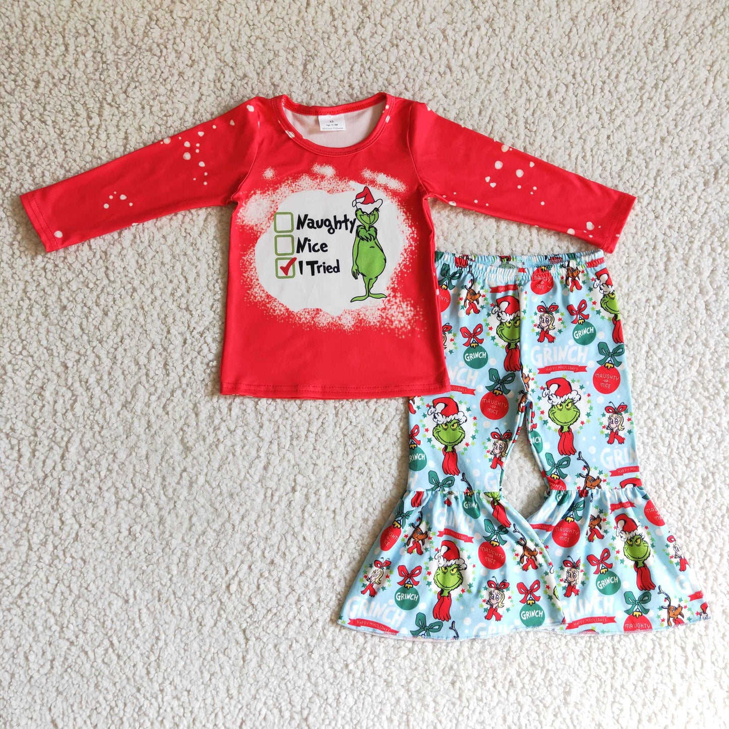 christmas clothing girl's clothes set outfit