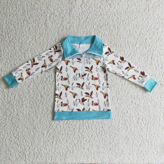duck hunting pullover zip shirt top clothing boy